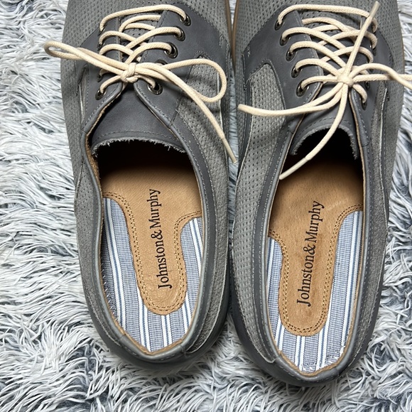 Johnston & Murphy Sz 13 Grey Dress Shoes - Picture 7 of 9